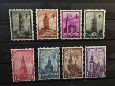 belgique 1939 cob 519 à 526 neuf sans charnière