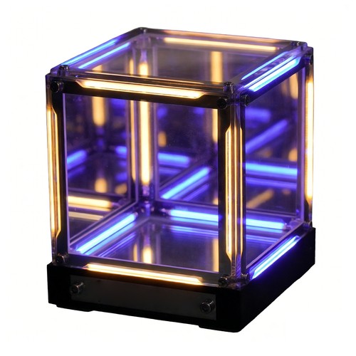Cube lumineux miroir - lumineux, infini
