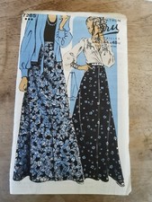 7285 PATRON MULTITAILLES BRU VINTAGE FRENCH PATTERN 60/70 JUPE  SOIREE 38 AU 50