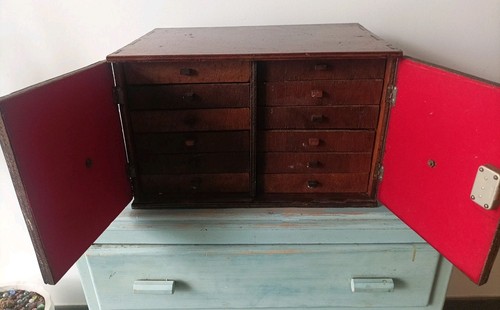 Ancien grand coffret bois - ancien,