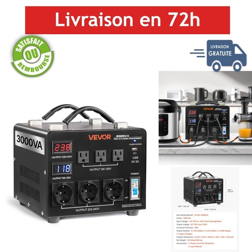 Vevor transformateur 220v - transformateur, à