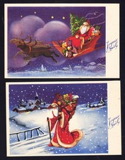 REF AF NOEL II -31- ensemble de 4 cartes postales anciennes vierge Le  PERE NOEL