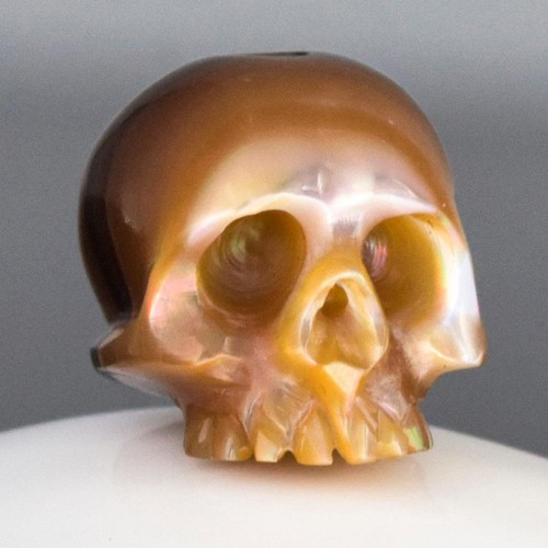Perle nacre sculptée - perle,
