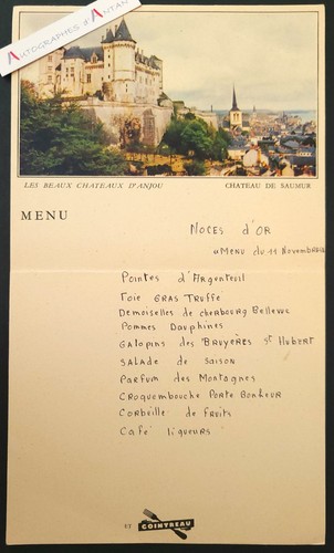 Menu 1961 château - menu, de