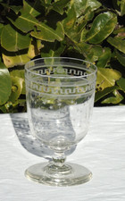 Verre à eau en cristal gravé