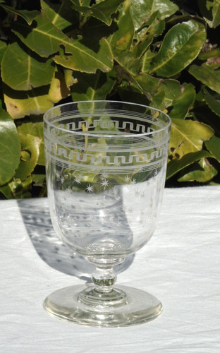 Verre eau cristal gravé - à,