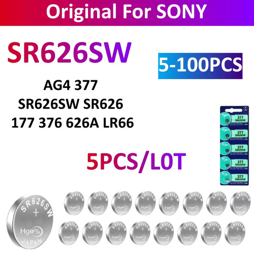 Piles bouton 55v - 1.55v, sony