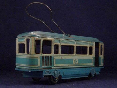 Ancien rare jouet tôle - , tram