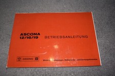 Operating Instructions Manual Opel Ascona A 04/1075 Mint/Unused
