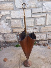 Porte Parapluie En Cuivre Repoussé Et Laiton