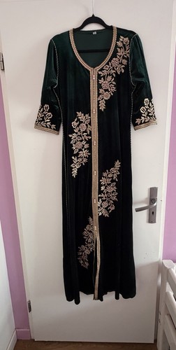 Robe kaftan longue - , velours