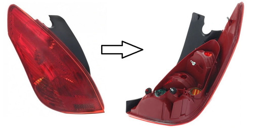 Lampe feu arriere gauche pour - gauche,