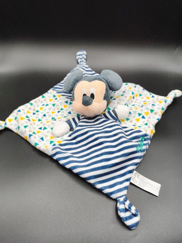 Doudou plat mickey - plat, -bleu