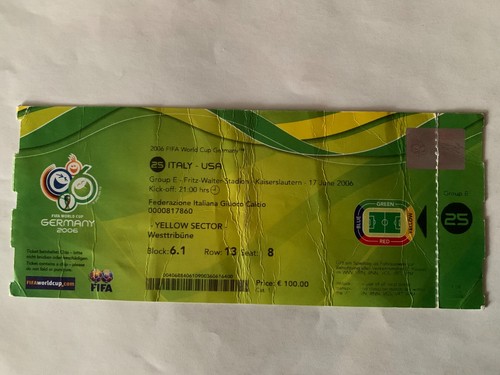 Ticket world cup - world, 2006