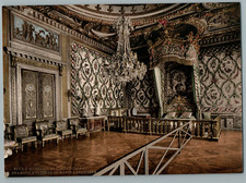 Fontainebleau. Palace. Marie-Antoinette's bedroom. vintage photoch PZ