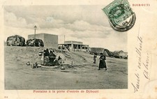 Fountain at DJIBOUTI Front Gate Written to a Colonial Infantry Soldier 