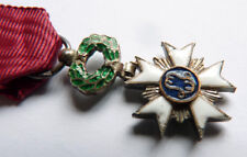 Order of the Crown Belgium Silver and Enamel Silver Reduction Medal