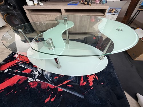 Table basse salon verre 3 - basse,