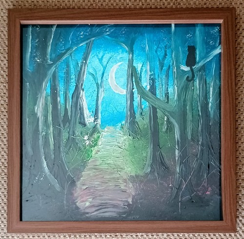 Tableau abstrait paysage
