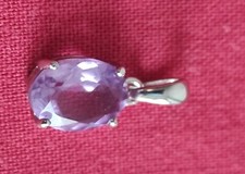 Pendentif en argent 925 pierre naturelle améthyste