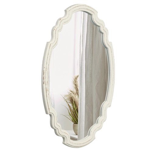 Vintage miroir ovale blanc - vintage,