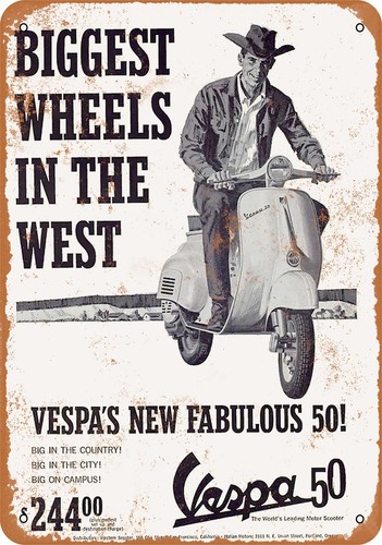 Metal sign 1964 - vespa, 50