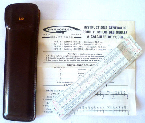 Ancienne règle calcul de - ancienne, À