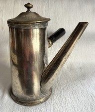 CHRISTOFLE Ancienne Chocolatière Laiton Argenté Premier Modèle Poinçonné France