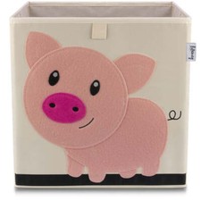 Boîte de rangement en tissu pour enfant "cochon", compatible Ikea Kallax Lifeney