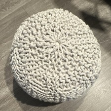 Gray Hand-Knitted Modern Yarn