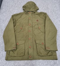 Fred Perry Jacket Mens XL Green Parka Military Army Coat Casuals Mod Plaid Lined