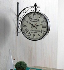 Horloge Murale Noire Double