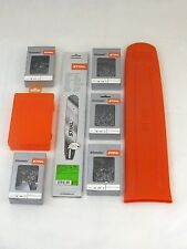Guide Rail Stihl 3003 000 6811 Avec 5 Halbmeißelketten 62GL +Boîte +Protection