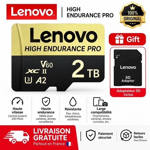 Carte mémoire lenovo - carte, micro
