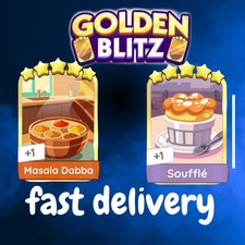 Monopoly_go Golden Blitz 5 Stars Sticker soufle & masala dabba