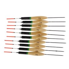 10 flotteurs de pêche en bois de paulownia