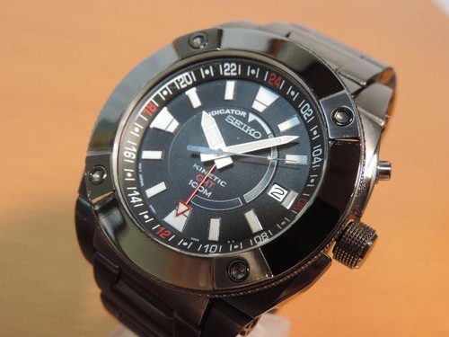 Seiko kinetic gmt black - seiko,