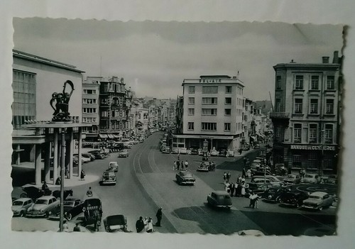 Carte postale ostende - carte, rue
