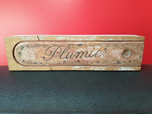 Ancien plumier écolier - plumier, d'écolier