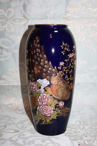 Vase japonais porcelaine bleu - vase,