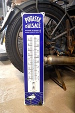 plaque émaillée POTASSE D'ALSACE thermomètre 70 cm enamel sign emailschild