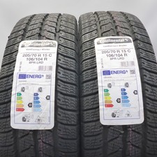 205 70 15C 2x Continental 205/70 R15C 106/104R Vancontact Pneus 2021 Plein