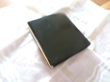 Vintage Étui à Cigarettes Cuir Noir et  Métal Doré