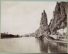 Neurdein, Belgium, Dinant, Rocher Bayard Vintage Albumen Print Albumen Print