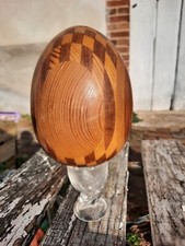 VINTAGE GROS OEUF en BOIS à