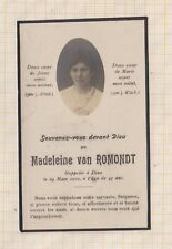 21B1848 PIOUS IMAGE mortuary MADELEINE VAN ROMONDT 1920