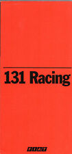 Fiat 131 Mirafiori Racing 2000 TC 1978-1979 Dutch Market Foldout Brochure Sport