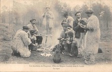 Old postcard Fête des Bergers Landais - Le meal (283816)