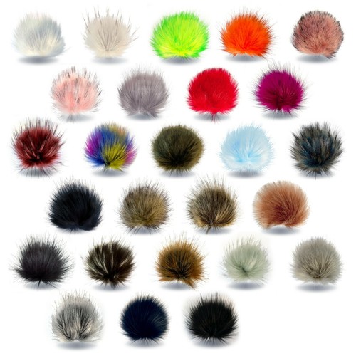 Pompon fausse fourrure ø - fausse,