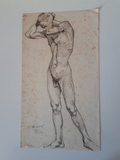 dessin ancien, homme nu 